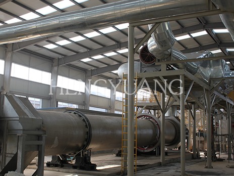 A corner of the production line of high strength lightweight aggregate from 120 tons municipal sludge per day in Weifang, Shandong Province