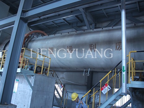 A corner of high strength lightweight aggregate production line with annual output of 100000 m3 of fly ash and sludge in Binzhou, Shandong Province